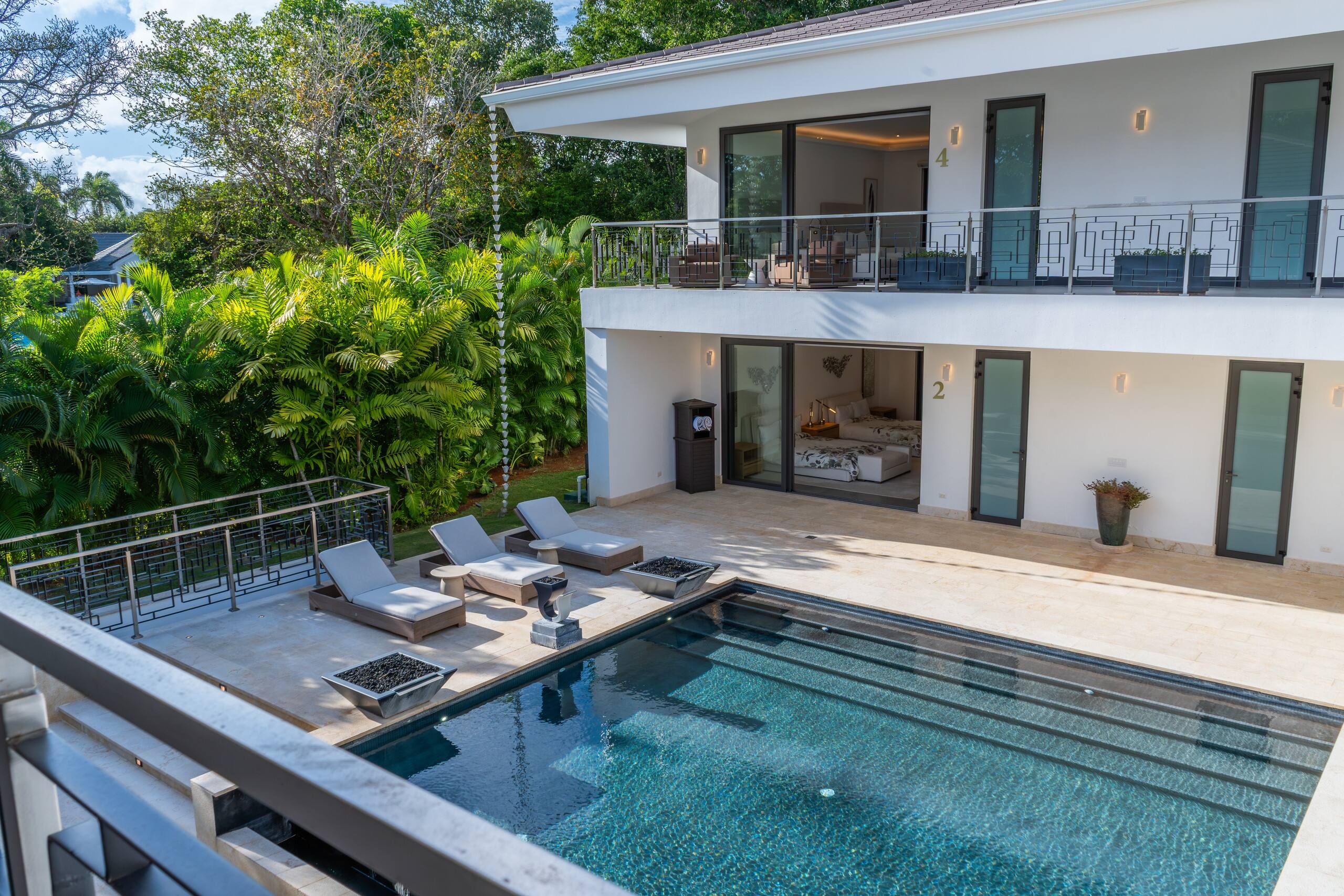 Infinity pool and terrace at the 8-bedroom Casa de Campo villa